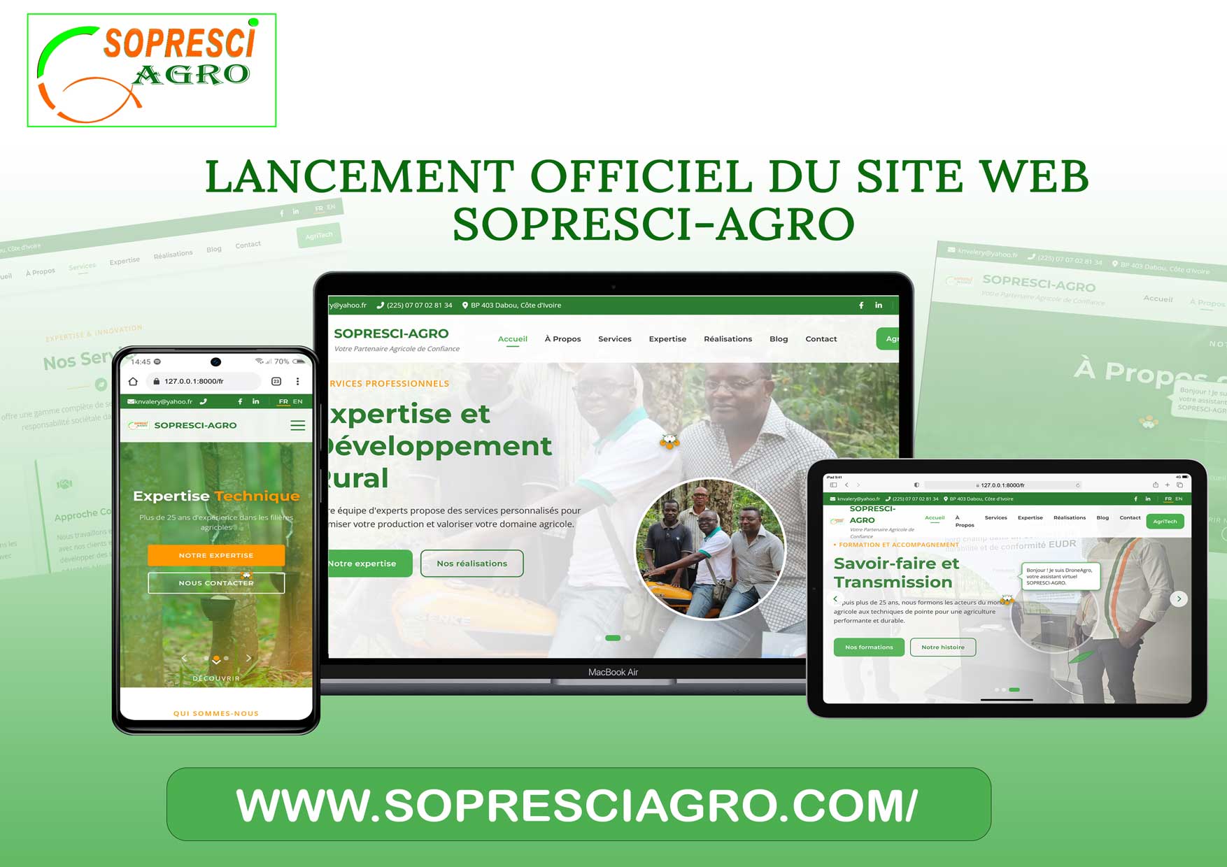 SOPRESCI-AGRO lance son nouveau site web et renforce sa présence digitale